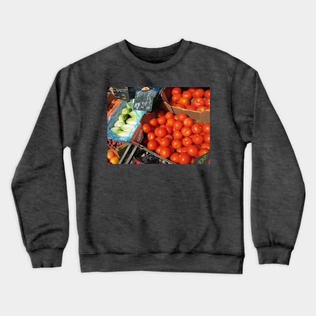 Paris Belleville Fruit and Vegetable Market Crewneck Sweatshirt by BlackBeret